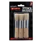 mont marte studio stencil brush 3pc