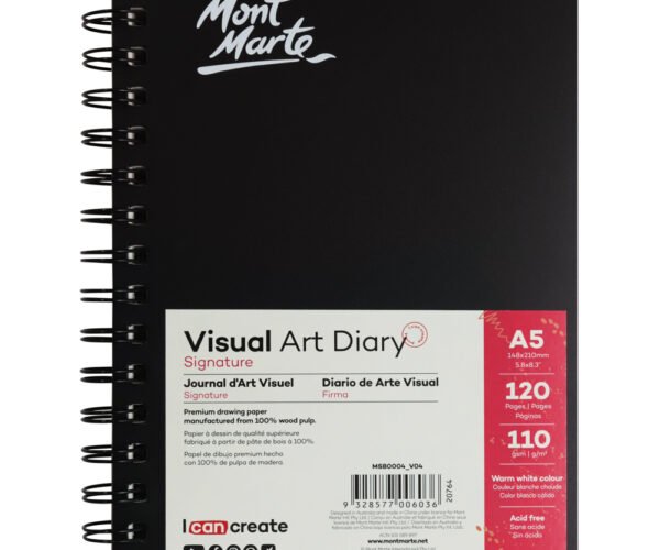 mont marte visual art diary signature 110gsm a5 120 page