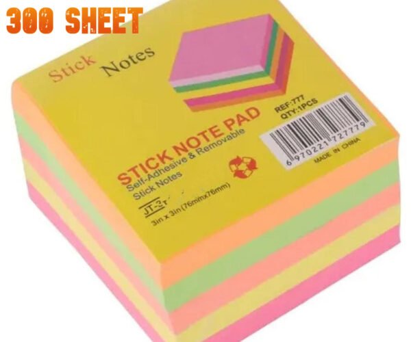 multi color sticky note 3x3 inch 300 sheet
