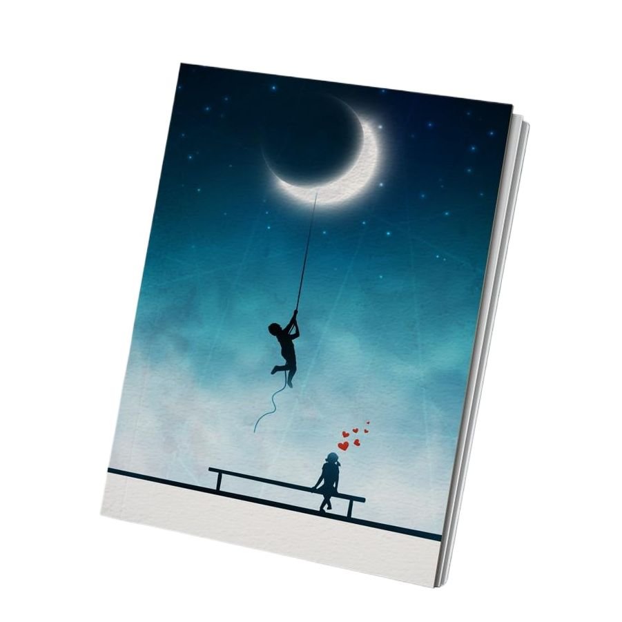 papertree lined note book (romantic moment on moonlight night) a5 size papertree lined note book (romantic moment on moonlight night) a5 size