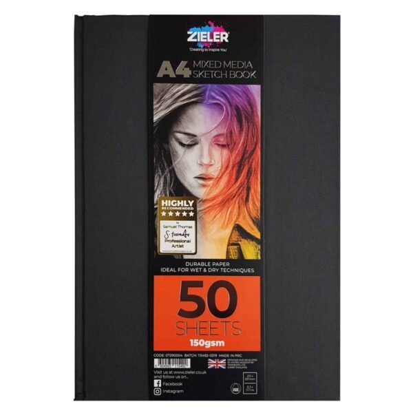 papertree mixed media art book , hand made paper canvas book hard bound