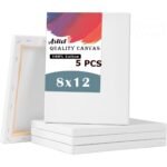 papertree premium white canvas 8x12 inch 5 pcs