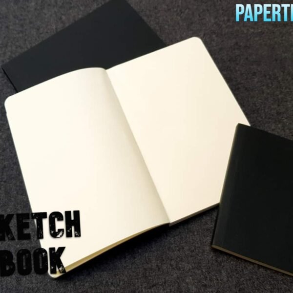 PAPERTREE Sketch Book A5 Size Handy sketch note Book - BLACK COVER
