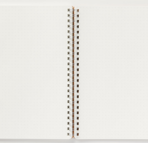 papertree spiral sketch notebook a5 white blank paper wirebound brwon cover