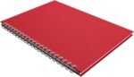 papertree spiral sketch notebook a5 white blank paper wirebound red cover