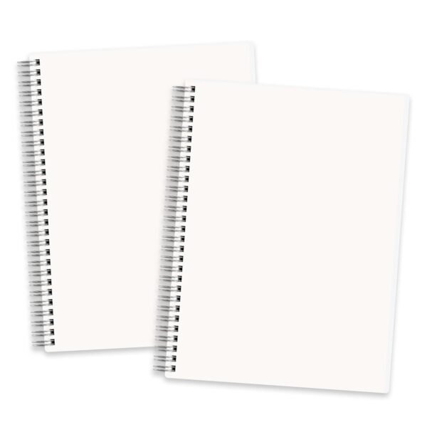 Papertree Spiral Sketch Notebook White Blank Paper A5 Wirebound - white cover