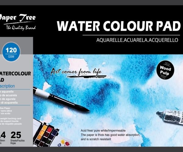 papertree watercolor pad 120gsm 25 sheets a4 size spiral binding