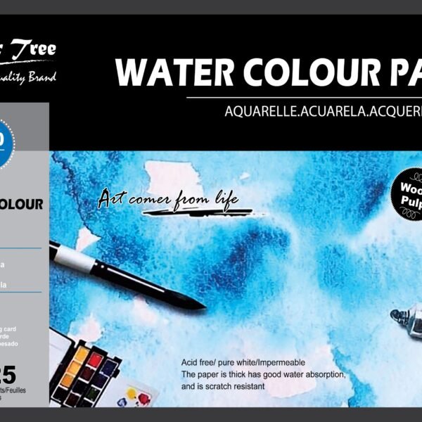 PAPERTREE Watercolor pad 120gsm 25 Sheets A4 Size spiral Binding