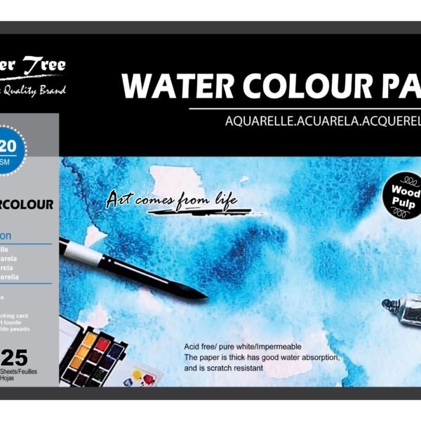 PAPERTREE Watercolor pad 120gsm 25 Sheets A5 Size spiral Binding