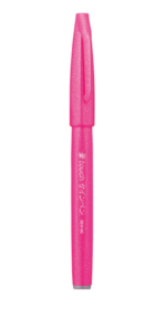 pentel brush sign pen multicolor pink