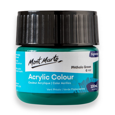 mont marte premium acrylic color 100ml phthalo green