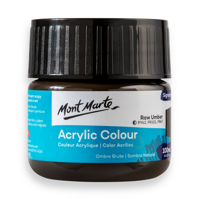 mont marte premium acrylic color 100ml raw umber