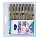 sakura pigma micron pen set art marker pens graphic brush needle drawing markers black ink sketch 8 pcs set