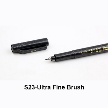 BAOKE Different Tip Black Calligraphy Brush Pen Small S23 Tip