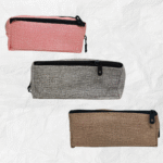 smooth zipper pencil bag and travel storage bag light ash