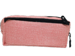 smooth zipper pencil bag and travel storage bag pink