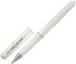 uni ball rollerball gel impact pen white