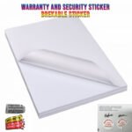 warranty and security label sticker a4 size 20 pages