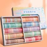 washi tape grid design printed set of 60 pcs(random design)