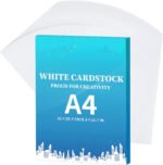 white cardstock, 10 sheets a4 300gsm heavyweight card paper for printing scrapbooking card making invitations menus flyers diy arts crafts