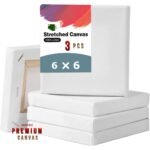 white premium canvas 6x6 inch 3 pcs