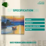 white premium canvas 8x8 inch 2 pcs