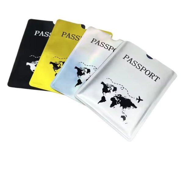 1 pcs aluminum foil passport protective case, anti magnetic and anti theft rfid protected