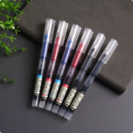 3 pcs quick drying 0.5mm roller pen writing large capacity ink straight liquid rollerball gel pen for school office stationery red 3 pcs