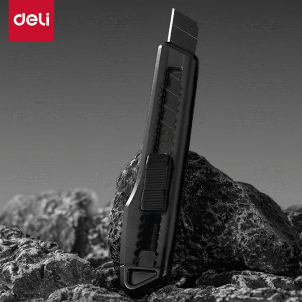 deli e2001h cutter and durable paper cutter, stainless steel utility knife, hand pushed knife for cutting