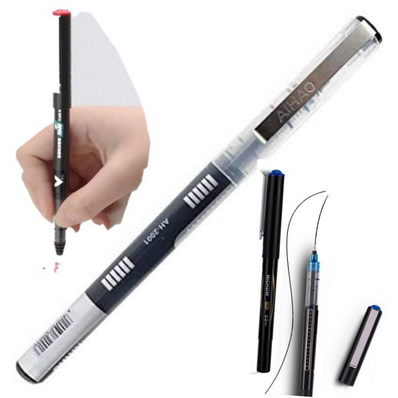 aihao roller tip pen 0.5 gel pen black 2pcs