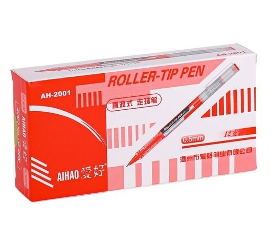 aihao roller tip pen 0.5 gel pen red 12 pcs