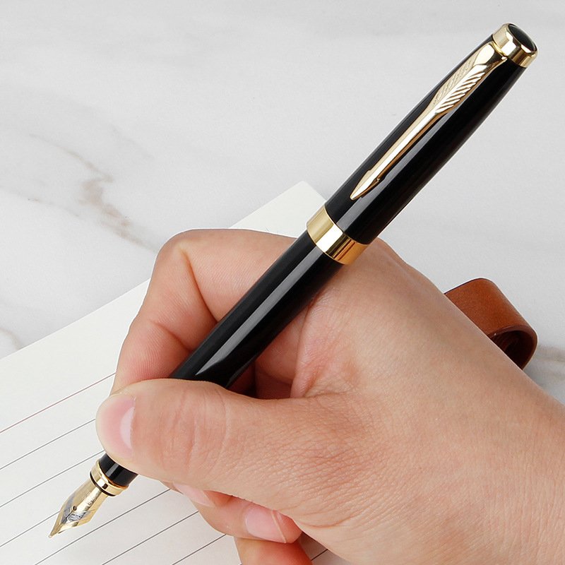 black full metal body ink fountain pen business men gift writing pen with box black full metal body ink fountain pen business men gift writing pen with box