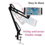 cell phone holder table stand flexible lazy phone holder long arm holder stand phone tablets clip on support stand 360Â°rotating mount bracket cantilever phone holder for desk bed mobile stand