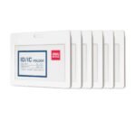 deli 8342 id name card set white and clear