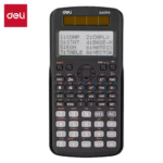 deli ed417pr scientific calculator 417f 10+2 digits black dual power student test use comfort keyboard
