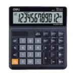 deli em01120 12 digit dual power basic calculator with gt function, 120 step check and correct function | ideal for office & home use