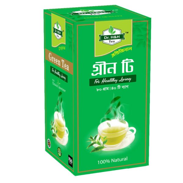 dr. h&h natural green tea 40 tea bag