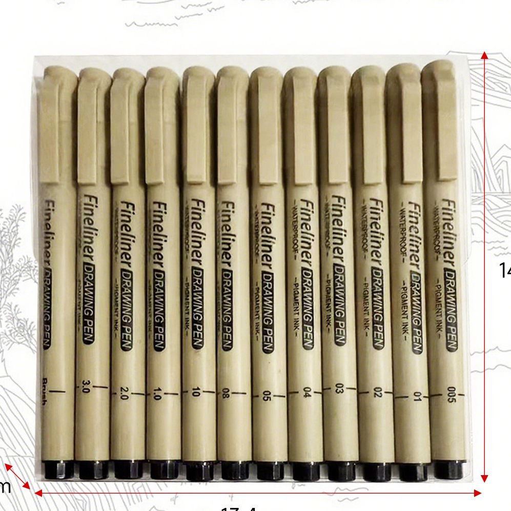 micro fineliner drawing art pens micro pen clear line 12 size waterproof diy smoothly writing for technical drawing for calligraphy micro fineliner drawing art pens micro pen clear line 12 size waterproof diy smoothly writing for technical drawing for calligraphy