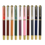 morandi metal fountain ink pen best office and birthday gift item 0.5mm goose yellow