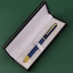 morandi metal fountain ink pen best office and birthday gift item 0.5mm deep blue