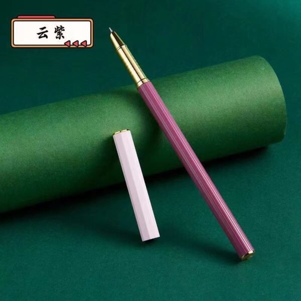 morandi metal fountain ink pen best office and birthday gift item 0.5mm lotus root lotus