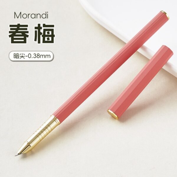morandi metal fountain ink pen best office and birthday gift item 0.5mm spring plum