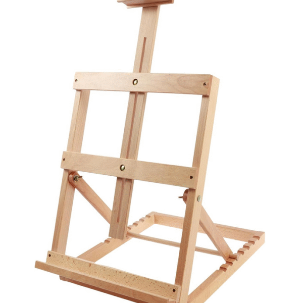 papertree adjustable h frame wood tabletop easel portable desktop painting stand, multi functional art easel for students, beginners, artists, and hobbyists