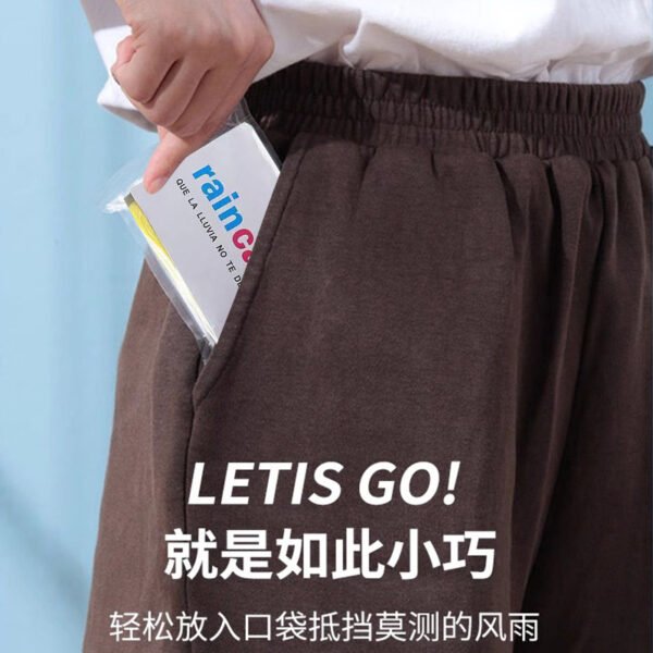 portable card type raincoat adult men's and women's long rain coat full body anti english disposable raincoat