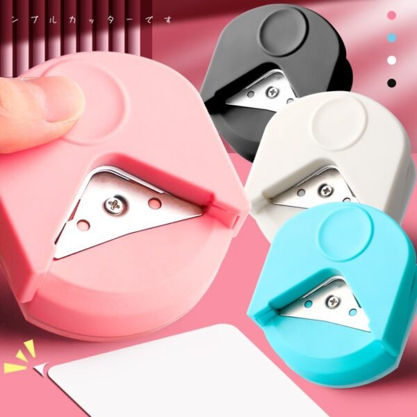 Portable Cute Mini R4 Round Corner Cutter Plastic Paper Cutters Cards Photo Trimmer DIY Scrapbooking Cutting Tools Office School Supplies - Pink, 228,| Stationery BD
