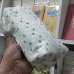 simple black bow pencil case ins high value cute girl student makeup bag large capacity stationery storage bag coffee verson