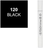 superior dual tip soft touch marker pen, black 120