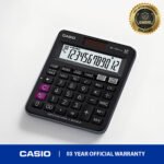 casio mj 120d solar and battery powered basic calculator black