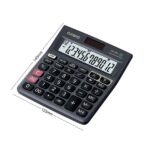 casio mj 120d solar and battery powered basic calculator black