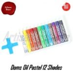 doms oil pastels 12 colour box for artists